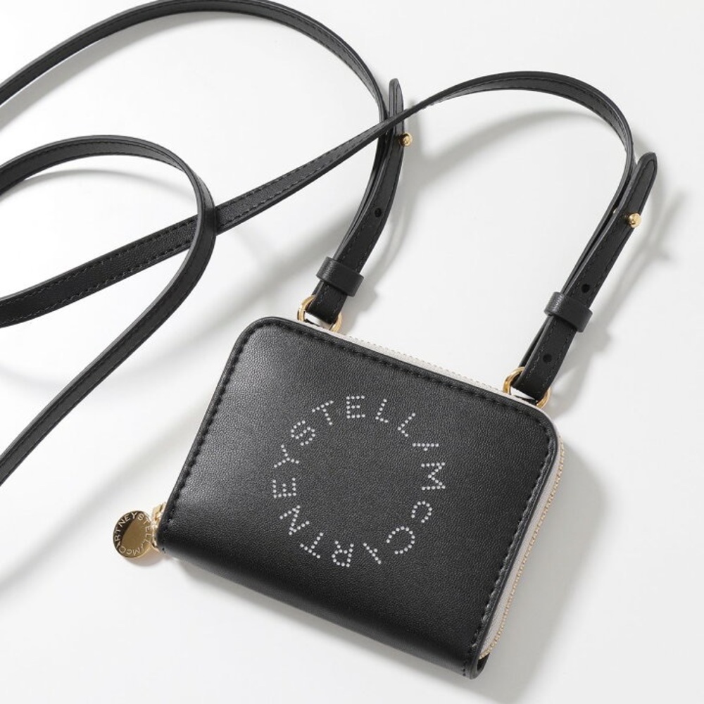 Stella McCartney Black and Cream Mini Crossbody Bag - Picture 7 of 16